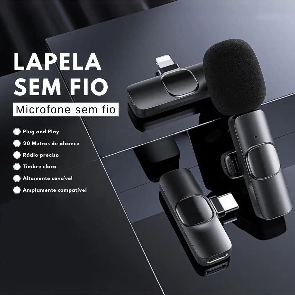 Microfone Lapela - Sem Fio